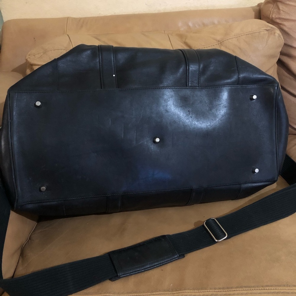 Coach Black Leather Duffle Travel bag - Picture 6 of 13